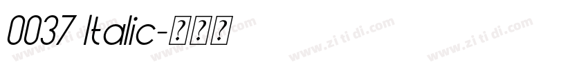 0037 Italic字体转换